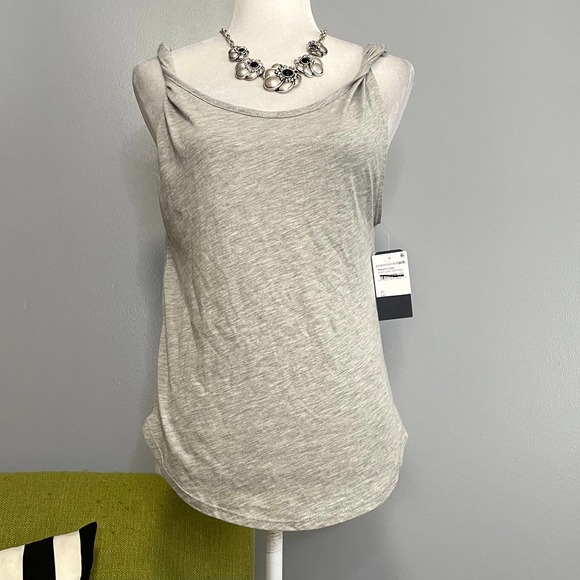 Melrose and Market Grey Cotton Twist Strap Tank Top NEW XS - Picture 1 of 5